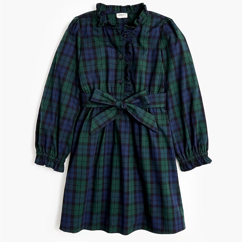 NWT J Crew Watch Green Plaid Girls 2T Dress